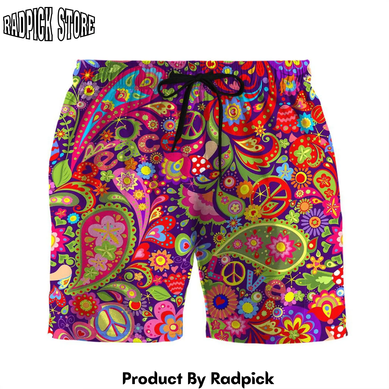 Radpick 3d hippie pattern shorts rp631798